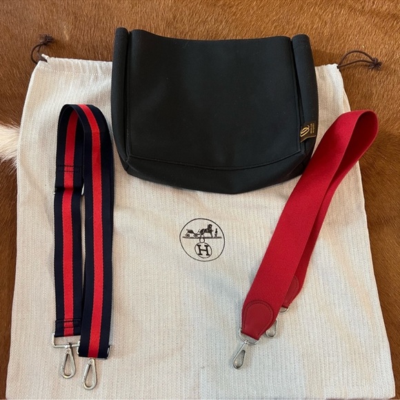 Hermes Evelyne Rouge GM Palladium Hardware dust bag Epsom leather L Stamp COA - Picture 9 of 17